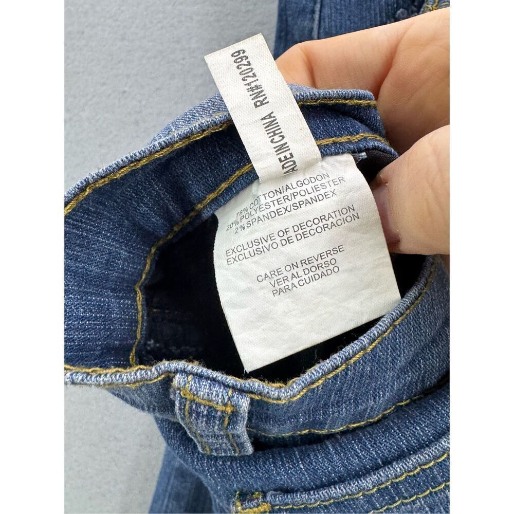 Be-Girl Basic Womens Blue Patchwork Distressed De… - image 5